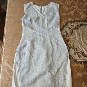 Elie Tahari White Textured Summer Dress